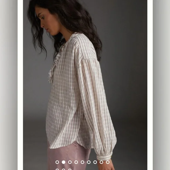 Anthropologie Pilcro Brianna Ruffled Blouse - Picture 9 of 12